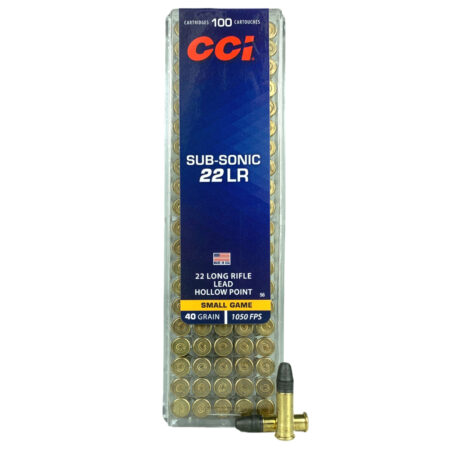 CCI .22 Long Rifle 40 Gr. Lead Hollow Point Subsonic- Box of 100