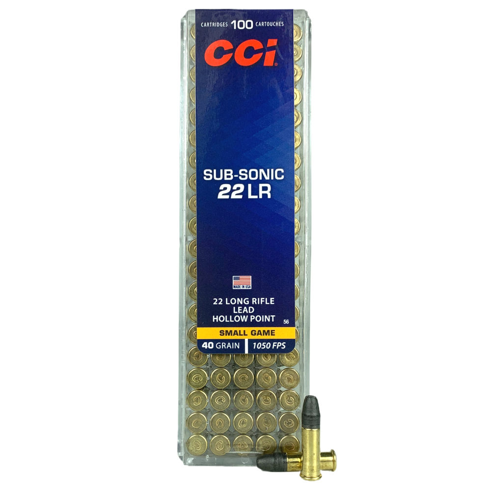 CCI .22 Long Rifle 40 Gr. Lead Hollow Point Subsonic- Box of 100