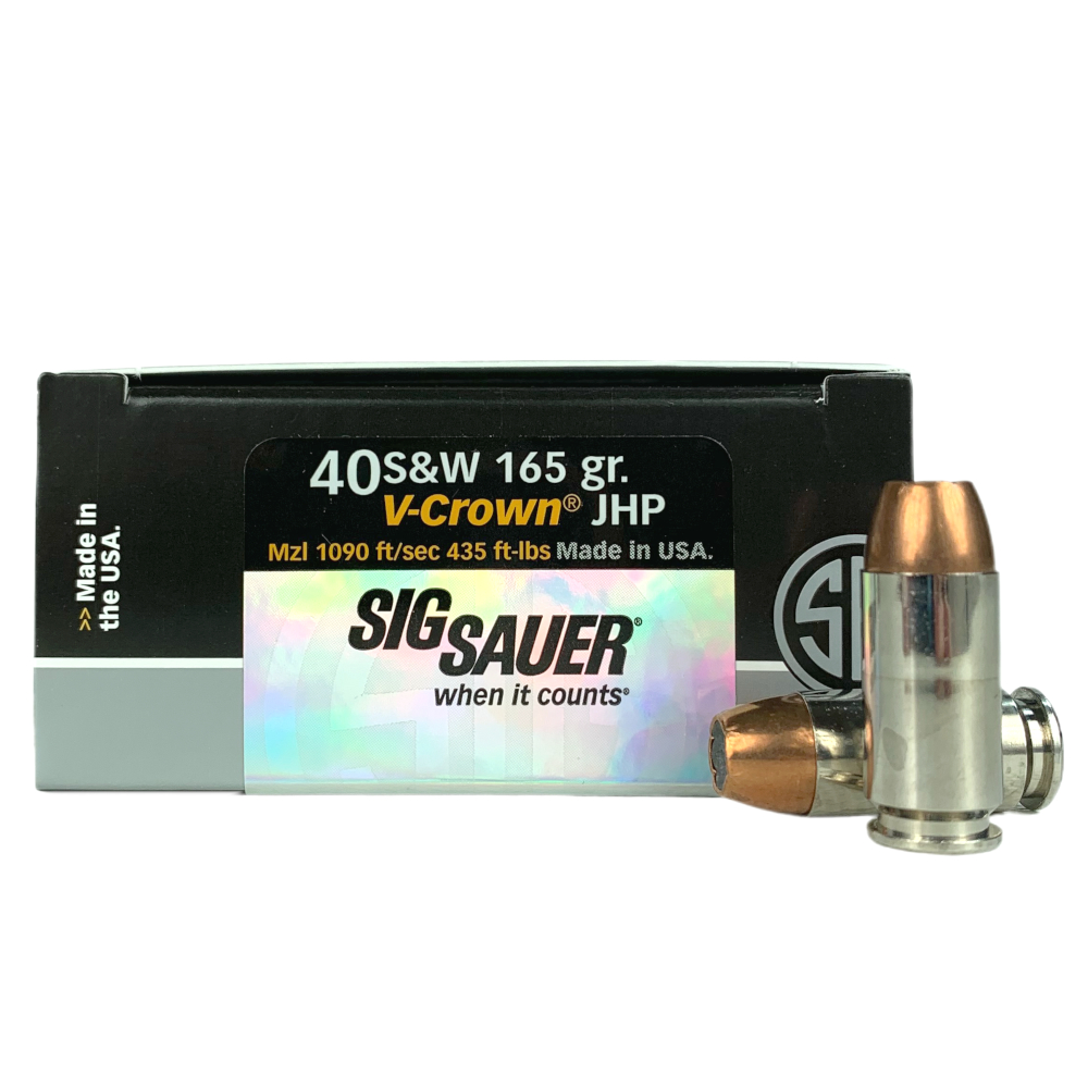 an image of the product SIG SAUER Elite Performance .40 S&W 165 Gr. V-Crown JHP- Box of 20- E40SW1-20