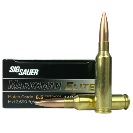 an image of the product SIG SAUER Marksman Elite 6.5 Creedmoor 140 Gr. Open Tip Match- Box of 20- E65CM1-20