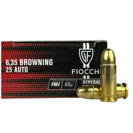 Fiocchi .25 ACP 50 Gr. Full Metal Jacket- Box of 50