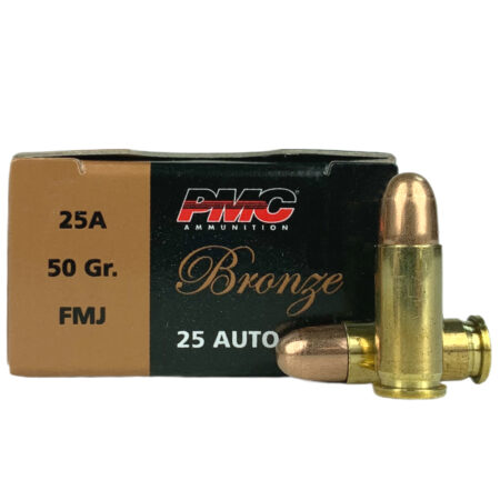 PMC Bronze .25 ACP 50 Gr. Full Metal Jacket- Box of 50