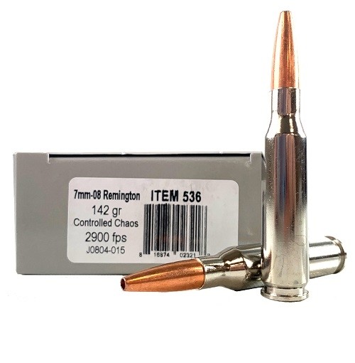 Underwood 7mm-08 Remington 142 Gr. Lehigh Defense Controlled Chaos- Lead Free- Box of 20