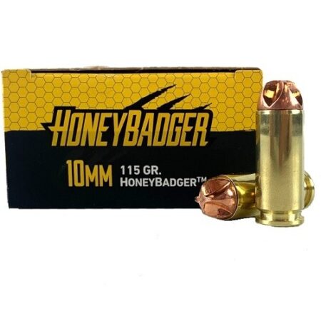 Black Hills 10mm Auto 115 Gr. Solid Copper HoneyBadger- Lead-Free- Box of 20