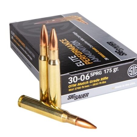 SIG SAUER Elite Performance Match Grade 30-06 Springfield 175 Gr. Open Tip Match- Box of 20