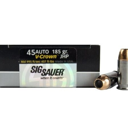 SIG SAUER Elite Performance .45 ACP 185 Gr. V-Crown JHP- Box of 20