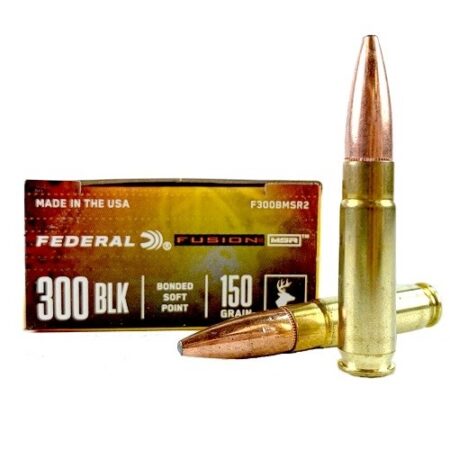 Federal Fusion MSR .300 Blackout 150 Gr. Bonded Soft Point- Box of 20