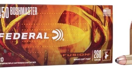 an image of the product Federal Fusion .450 Bushmaster 260 Gr. Bonded Soft Point- Box of 20 - F450BMFS1