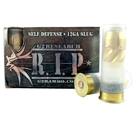 G2 Research RIP 12 Gauge 2-3/4" 303 Gr. Solid Brass Fragmenting Slug- Lead Free- Box of 5