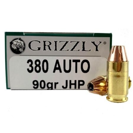 Grizzly .380 ACP 90 Gr. High Performance Jacketed Hollow Point- Box of 20