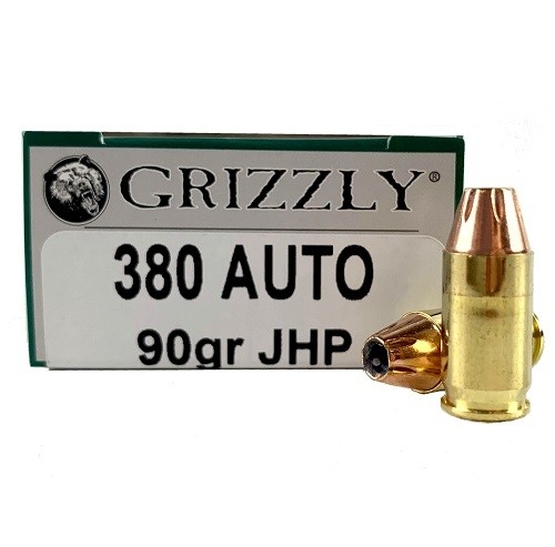 Grizzly .380 ACP 90 Gr. High Performance Jacketed Hollow Point- Box of 20