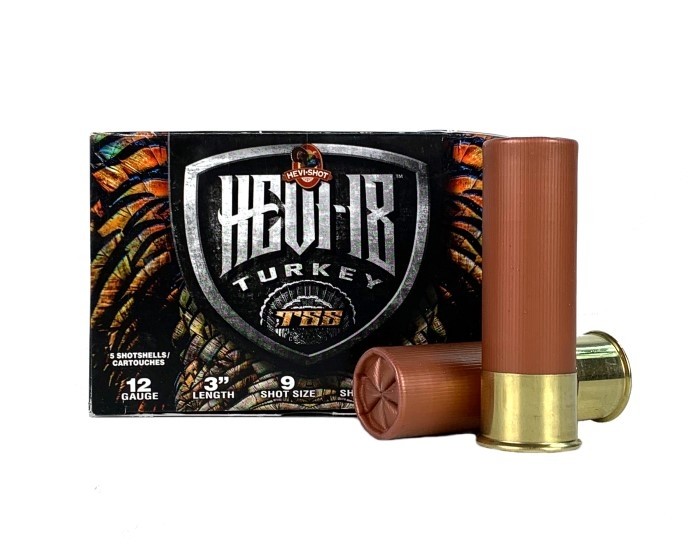 Hevi-Shot Hevi-18 Turkey TSS 12 Gauge 3" 2 oz #9 Tungsten Shot -Lead Free- Box of 5