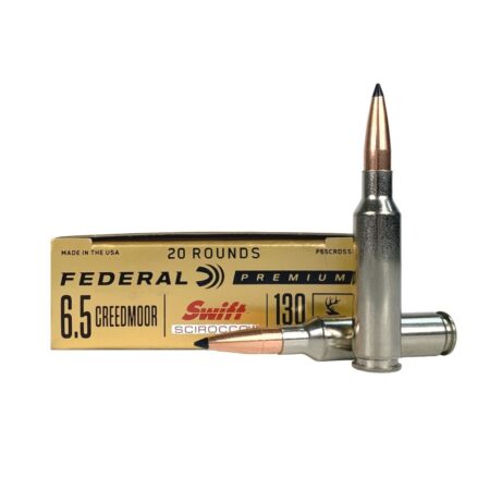 Federal Premium 6.5 Creedmoor 130 Gr. Swift Scirocco II Polymer Tip- Box of 20