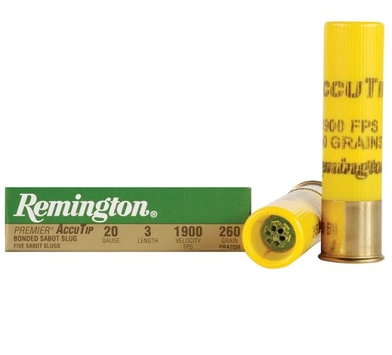 Remington Premier 20 Gauge 3" 260 Gr. AccuTip Sabot Slug- Box of 5