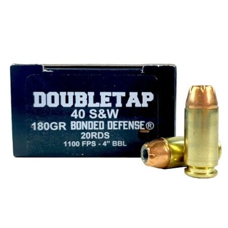 Doubletap .40 S&W 180 Gr. Bonded Defense Jacketed Hollow Point- Box of 20