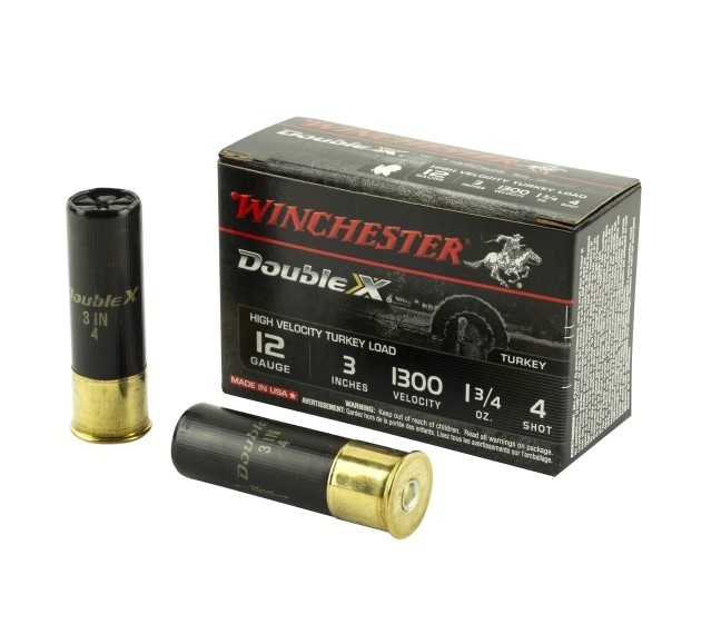 Winchester Double-X 12 Gauge 3" 1-3/4 oz #4 Shot- Box of 10