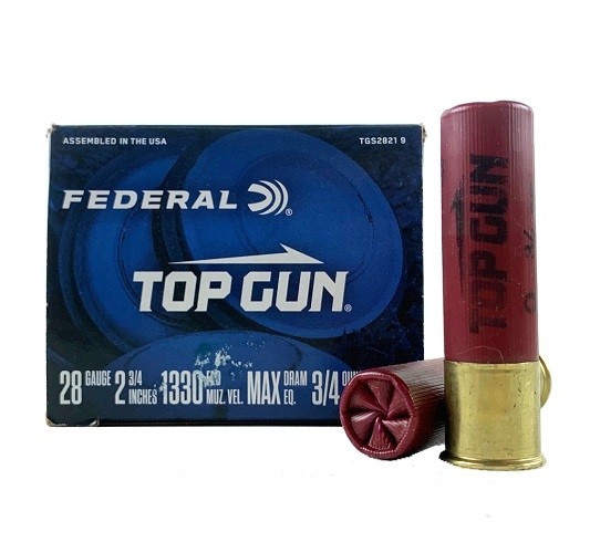 Federal Top Gun 28 Gauge 2-3/4" 3/4 oz #9 Shot- Box of 25