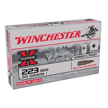 Winchester Super-X .223 Remington 55 Gr. Hollow Point Boat Tail- Box of 20