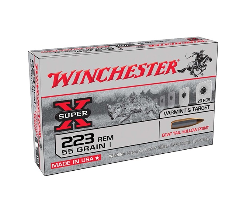 Winchester Super-X .223 Remington 55 Gr. Hollow Point Boat Tail- Box of 20