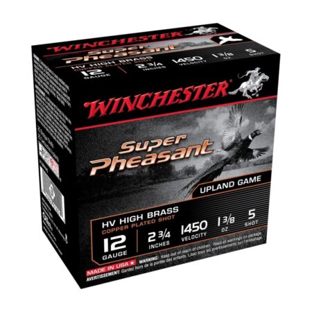 Winchester Super Pheasant HV 12 Gauge 2-3/4" 1-3/8 oz #5 Shot- Box of 25