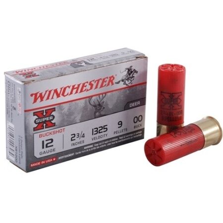 Winchester Super-X 12 Gauge 2-3/4" 00 Buckshot 9 Pellets- Box of 5