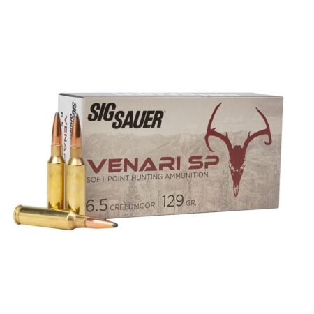 Sig Sauer 6.5 Creedmoor 129 Gr. Venari Soft Point- Box of 20