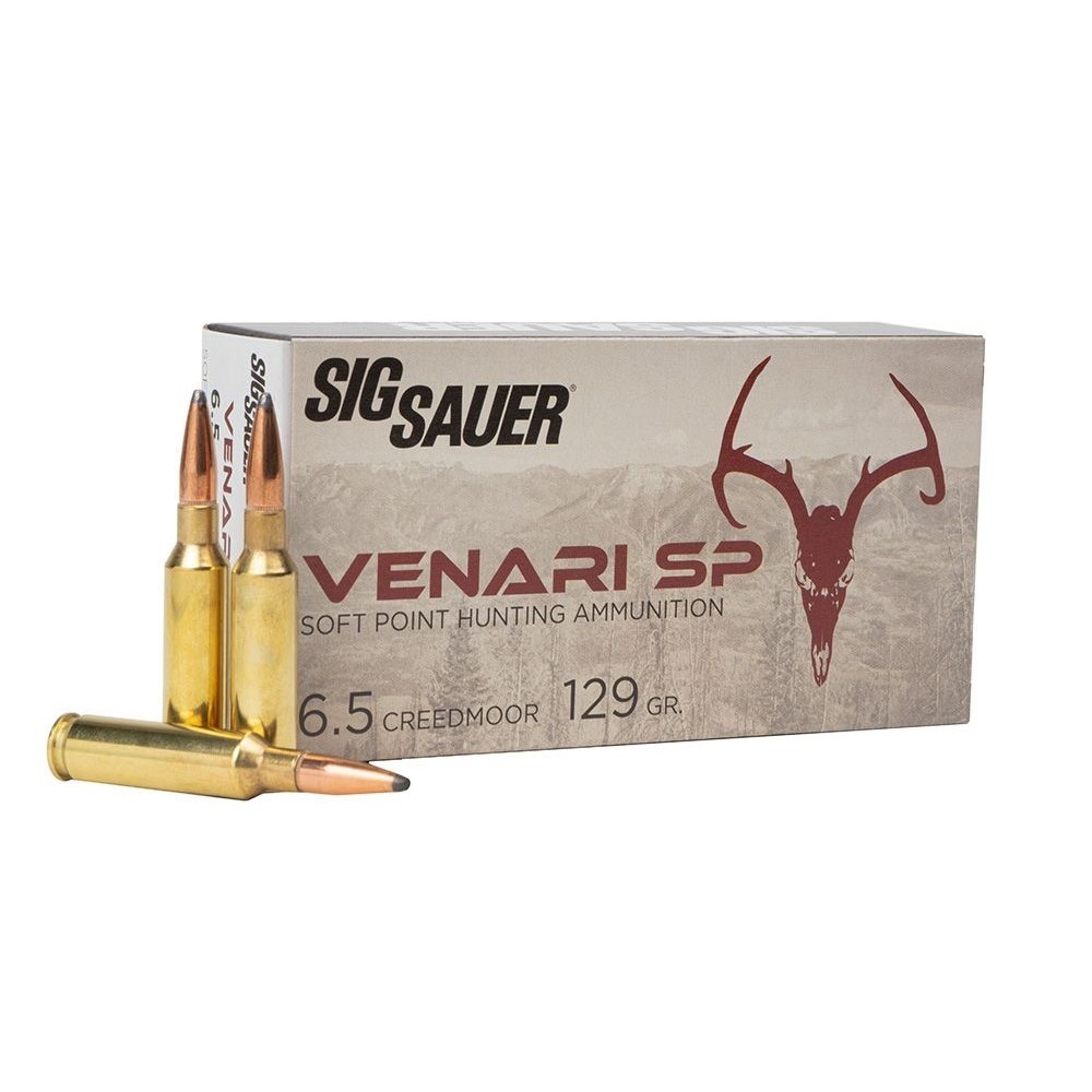 Sig Sauer 6.5 Creedmoor 129 Gr. Venari Soft Point- Box of 20