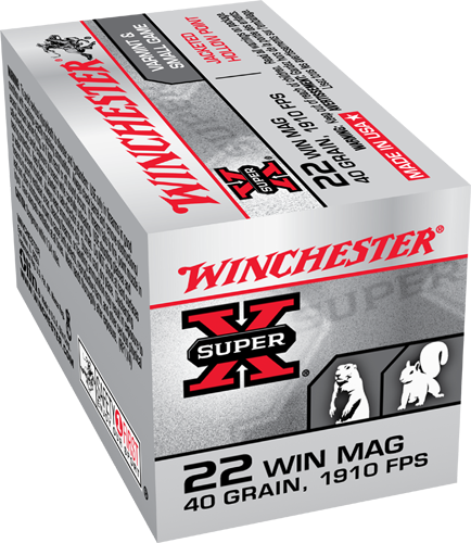 Winchester Super-X .22 Magnum (WMR) 40 Gr. Jacketed Hollow Point- Box of 50