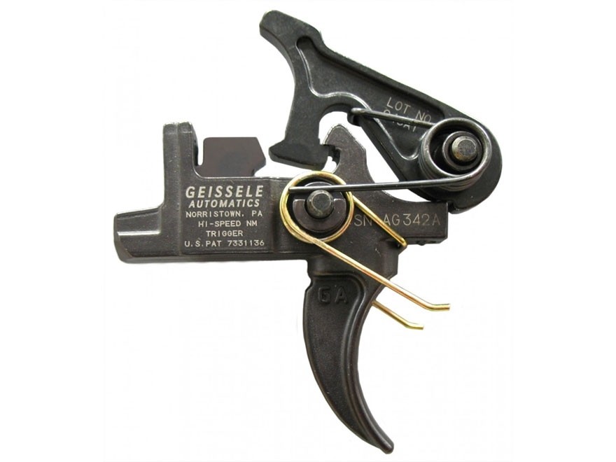 Geissele Hi-Speed Match Universal Rifle Adjustable Trigger Group AR-15, LR-308 Small Pin .154" Two Stage- Matte