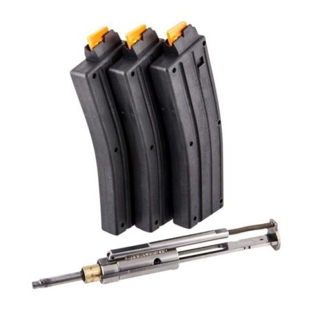 an image of the product CMMG AR-15 .22 Long Rifle Rimfire Conversion Kit with 3, 25-Round Magazines- Black - 22BA651