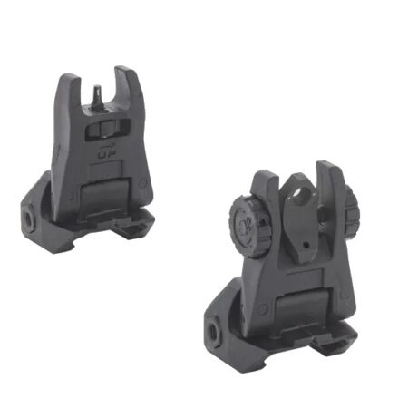 an image of the product MeproLight FUBS Self-Illuminated Flip-Up, Back-up Front & Rear Sights- Green Tru-Dot - 404100