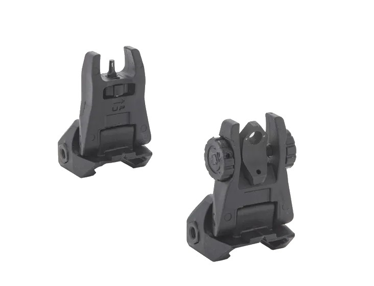 an image of the product MeproLight FUBS Self-Illuminated Flip-Up, Back-up Front & Rear Sights- Green Tru-Dot - 404100