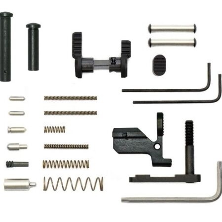 an image of the product Armaspec AR-10 .308/7.62 Gun Builder Lower Parts Kit- Black - ARM150-BLK