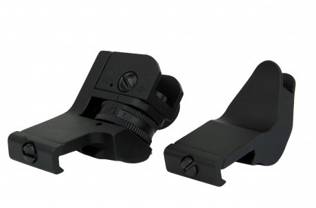 an image of the product AR15 45 Degree Rapid Transition Back-Up Iron Sight Set- Black - IS009