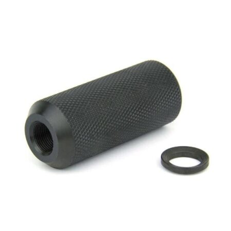 an image of the product AR15 .223/.556 Krinkov Hollow Style 1 Piece Muzzle Brake 1/2"x28 Thread with Crush Washer- Steel - MZ1015