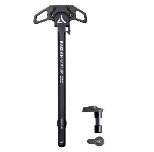 an image of the product Radian AR-15/M16 Raptor Charging Handle and Talon Safety Selector Combo- Tungsten Grey - R0300