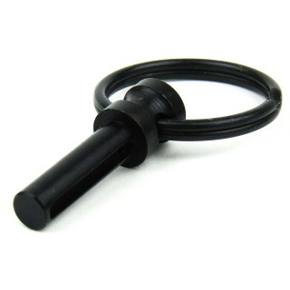 an image of the product AR15 Lower Receiver Takedown Pin with Attached Ring- Steel Black - MAR090-R