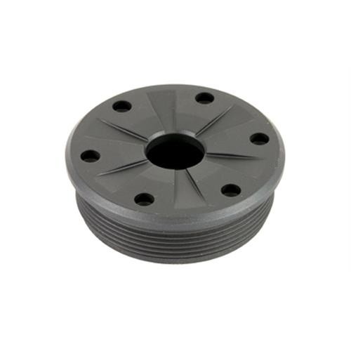 SilencerCo Hybrid .355/9mm Bravo Flat Front Cap- Steel Sniper Gray