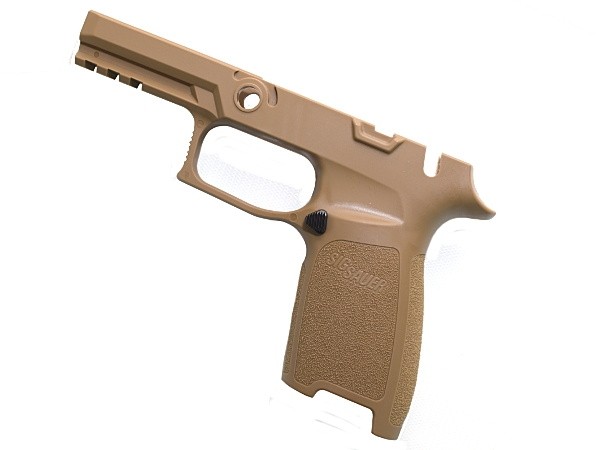 an image of the product SIG SAUER P250/P320 Grip Module Assembly, Carry, Medium, Manual Safety, 9mm, .357 Sig, .40 S&W- Coyote- GRIP-MMS-CA-943-M-COY