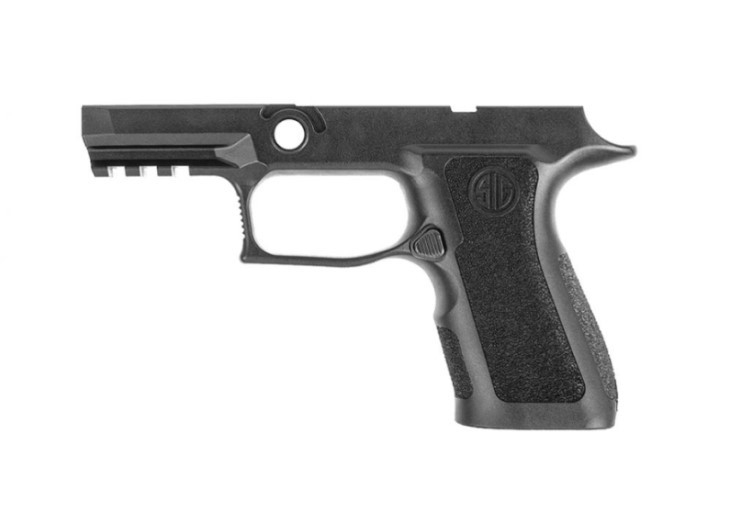 an image of the product SIG SAUER P320 X- Series Grip Module Assembly, Compact, Large, 9mm, .40S&W, .357 Sig- Black- GRIP-MODX-C-943-LG-BLK
