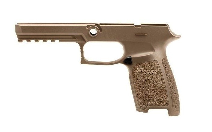 an image of the product SIG SAUER P250/P320 Grip Module Assembly, Full Size, Large, 9mm, .357 Sig, .40 S&W- Coyote- GRIP-MOD-F-943-LG-COY