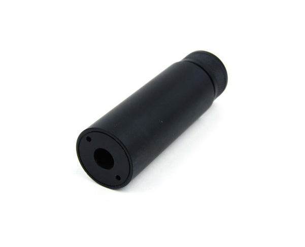 AK 7.62x39mm Thread-On Fake Can Style Muzzle Brake 4" 14-1 Left Hand Threads- Steel Black