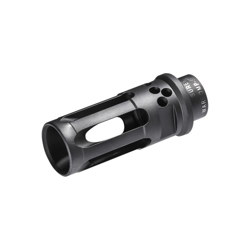 SureFire WarComp 5.56mm Closed Tine Flash Hider/Suppressor Adapter 1/2X28"- Steel Black
