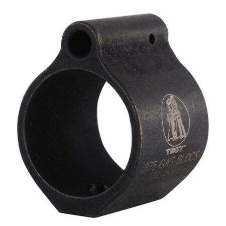 an image of the product Troy Industries AR-15, LR-308 Low Profile Gas Block Heavy Barrel .875" Inside Diameter- Steel Matte- SGAS-875-00BT-00