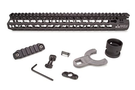 an image of the product BCM KMR Alpha 13" KeyMod Free Float Rail- Aluminum- Black- KMRA13556BLK