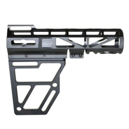 AR-15 Skeletonized Pistol Brace Stabilizer- Black Anodized