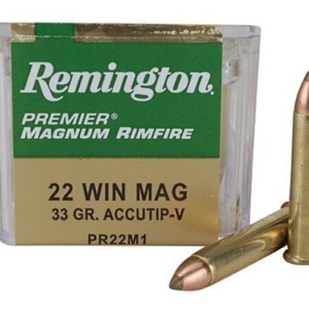 Remington Premier Varmint .22 Winchester Magnum Rimfire (WMR) 33 Gr. AccuTip- Box of 50