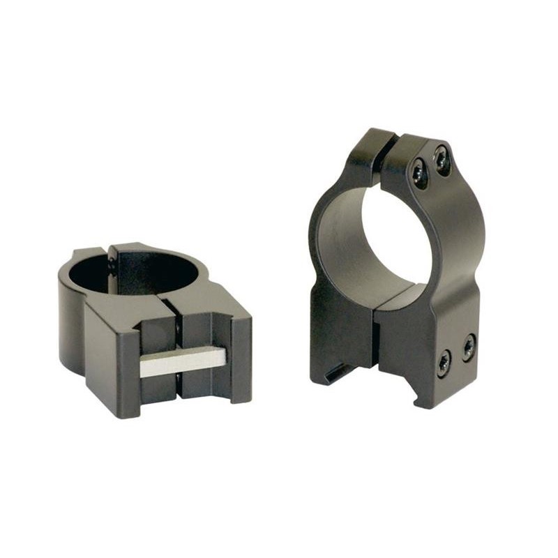 Warne 1" Maxima Permanent-Attachable Weaver-Style Scope Rings- High Height .525"- Matte- 202M