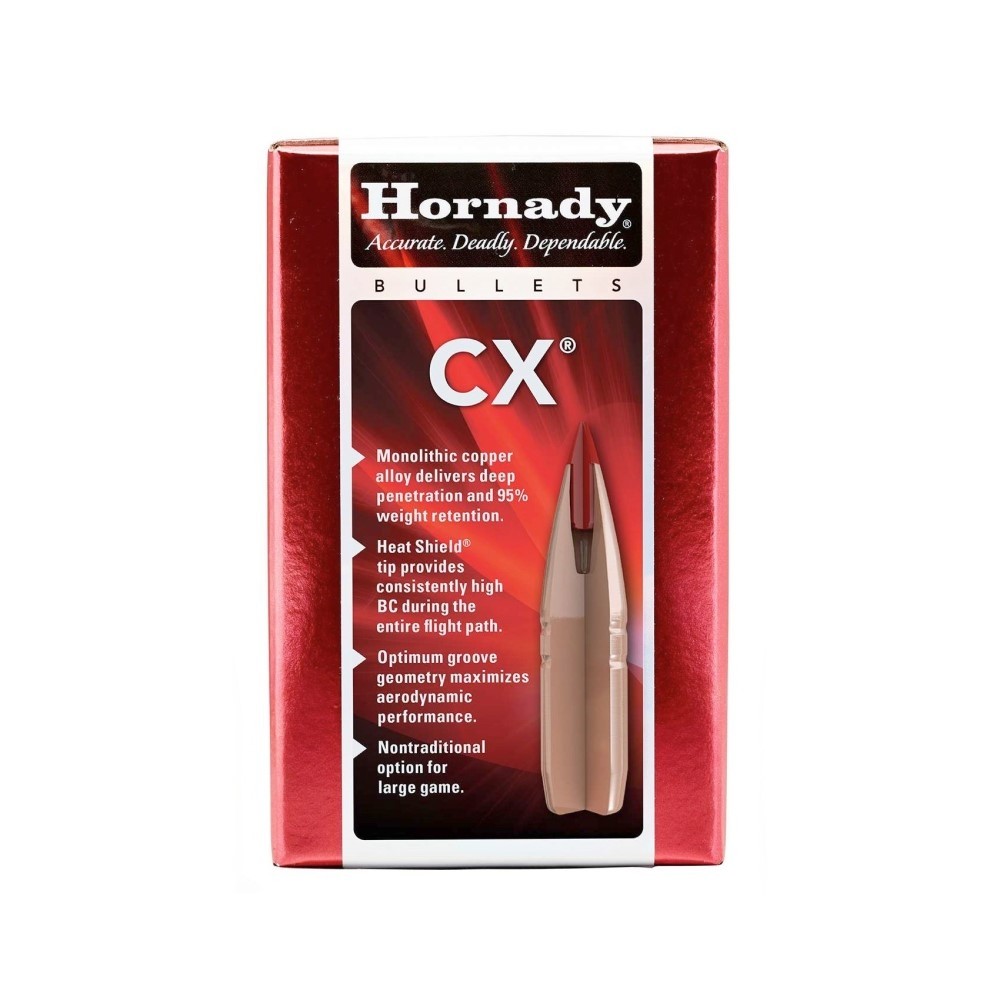 Hornady Bullets .25 Caliber (.257 Diameter) 90 Gr. CX Polymer Tip- Lead-Free- Box of 50