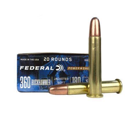 Federal Power-Shok .360 Buckhammer 180 Gr. Jacketed Soft Point- Box of 20